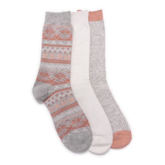 MUK LUKS Womens Boot Socks 3 Pair Pack - Picture 2 of 8